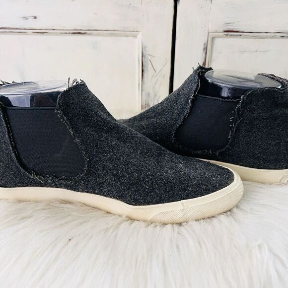 Rocket Dog Gray Wool Frayed Edge Slip on Comfort Low Booties - Womens Size 7.5 - Picture 4 of 8